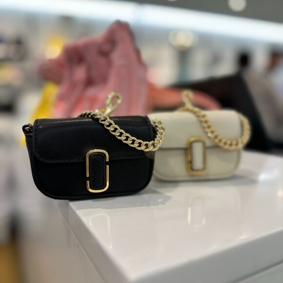 NWT！Marc Jacobs The Nano J Marc Charm -Black Leather - Picture 3 of 15